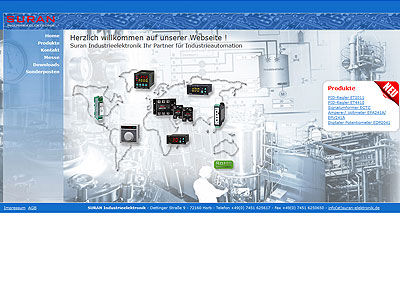 Internetauftritt von SURAN Elektronik