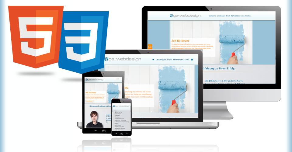 PC, Laptop, Tablet und Smartphone - Responsive Darstellung von Webseiten